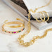 crystal bezel & baguette bangle