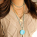 sterling disc pendant necklace