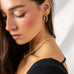 gold plated semi precious stone choker