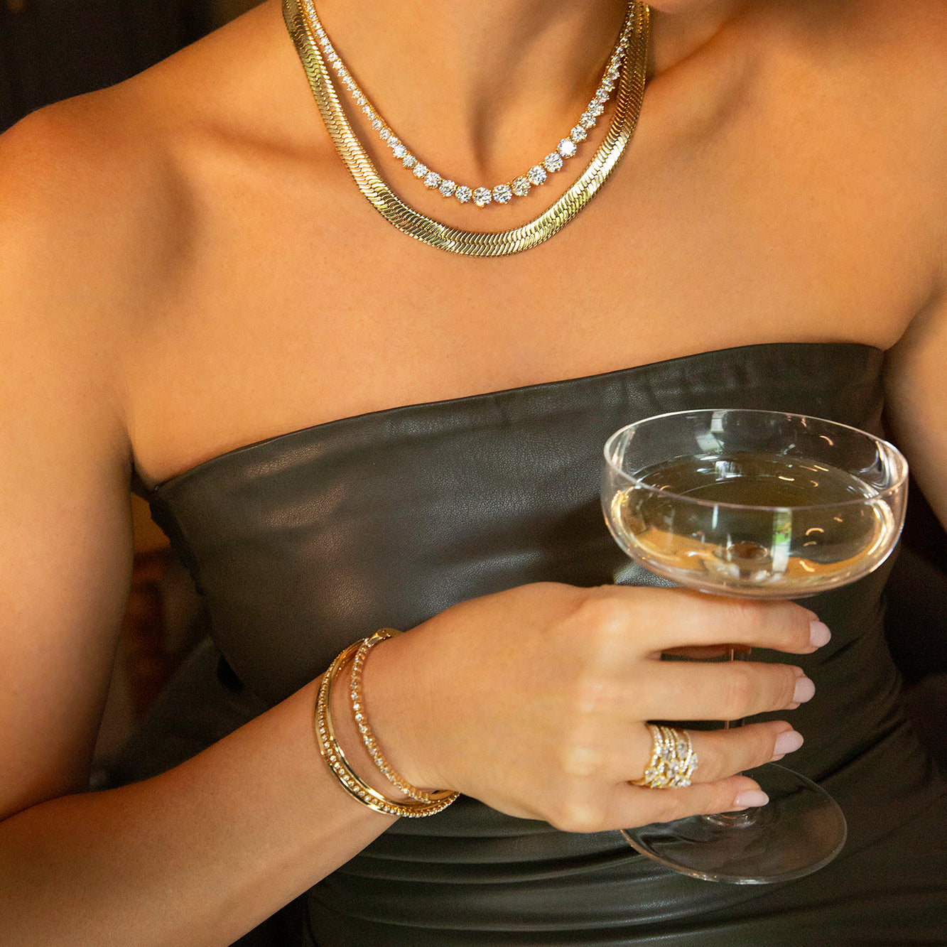 Multi Row Crystal Cuff
