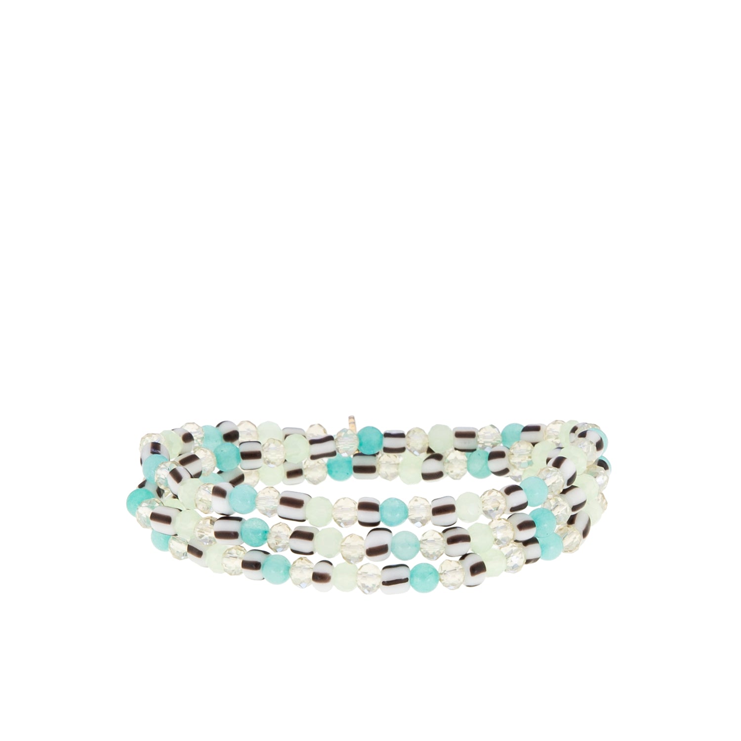 glass bead stretch wrap bracelet