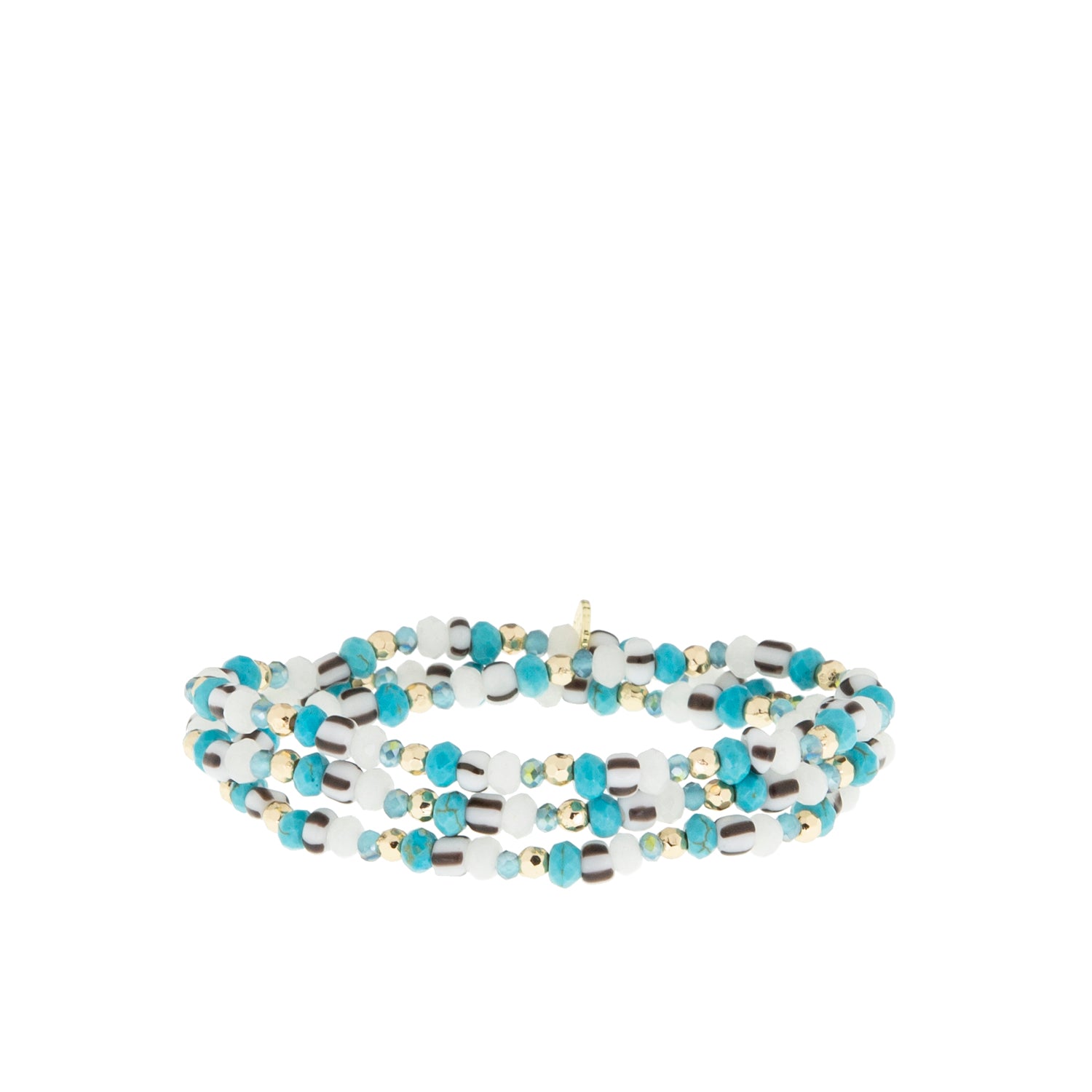 glass bead stretch wrap bracelet