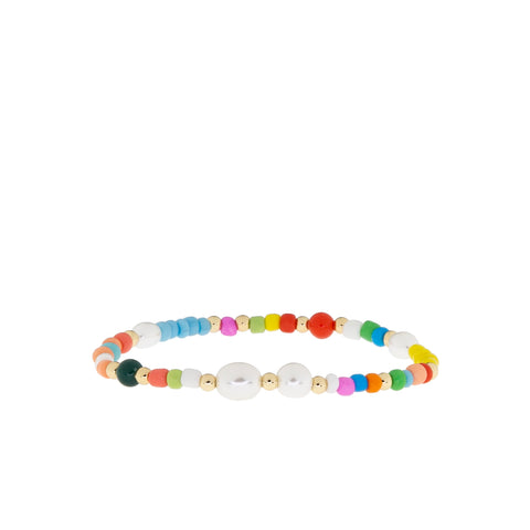 mixed bead stretch bracelet