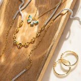 enamel and link necklace