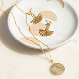 drop post fan earring