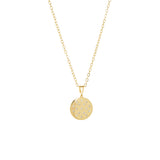 Sterling Circle CZ Pendant Necklace