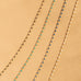gold plated delicate natural stone beaded necklace