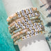 rose quartz natural stone beaded LOVE stretch bracelet