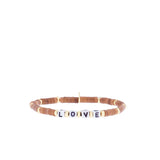 natural stone beaded LOVE stretch bracelet