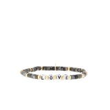 LOVE block natural stone bracelet