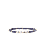 Natural Stone Beaded XOXO Stretch Bracelet