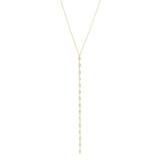Sterling Oval CZ Y Necklace