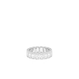 Sterling Silver/Gold Plated Two Tone Baguette Ring