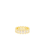 Sterling Oval Baguette Ring