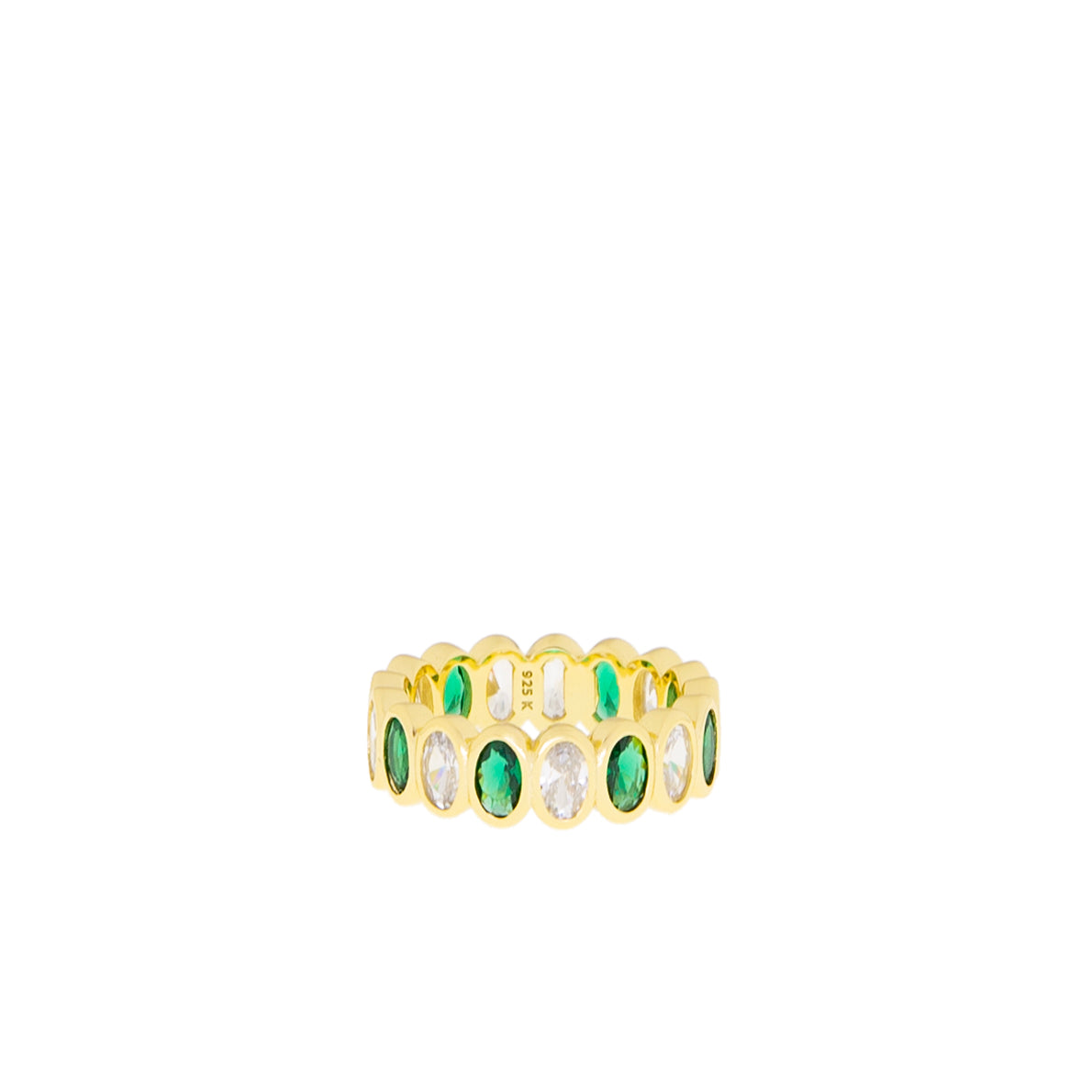 Sterling Oval Baguette Ring