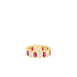 Sterling Oval Baguette Ring
