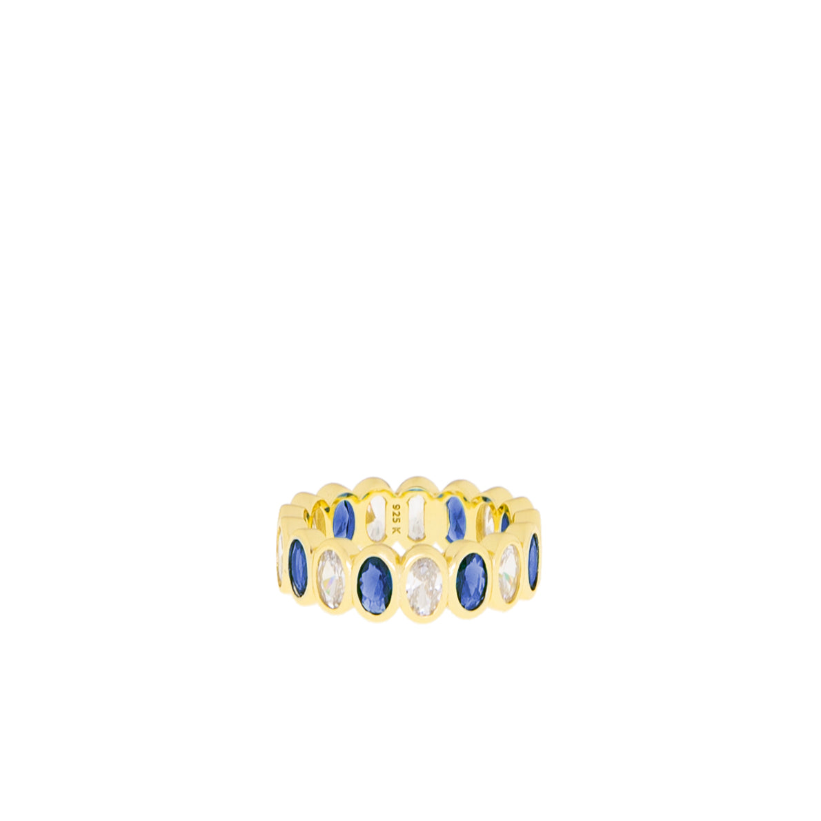 Sterling Oval Baguette Ring