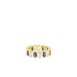 Sterling Oval Baguette Ring