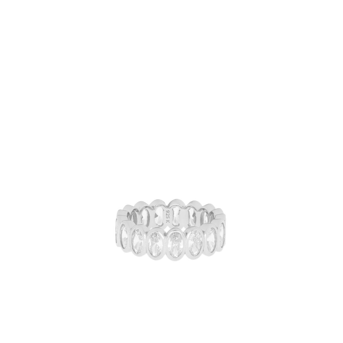 Sterling Oval Baguette Ring
