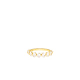 Sterling 9 CZ Stone Oval Half Eternity Ring