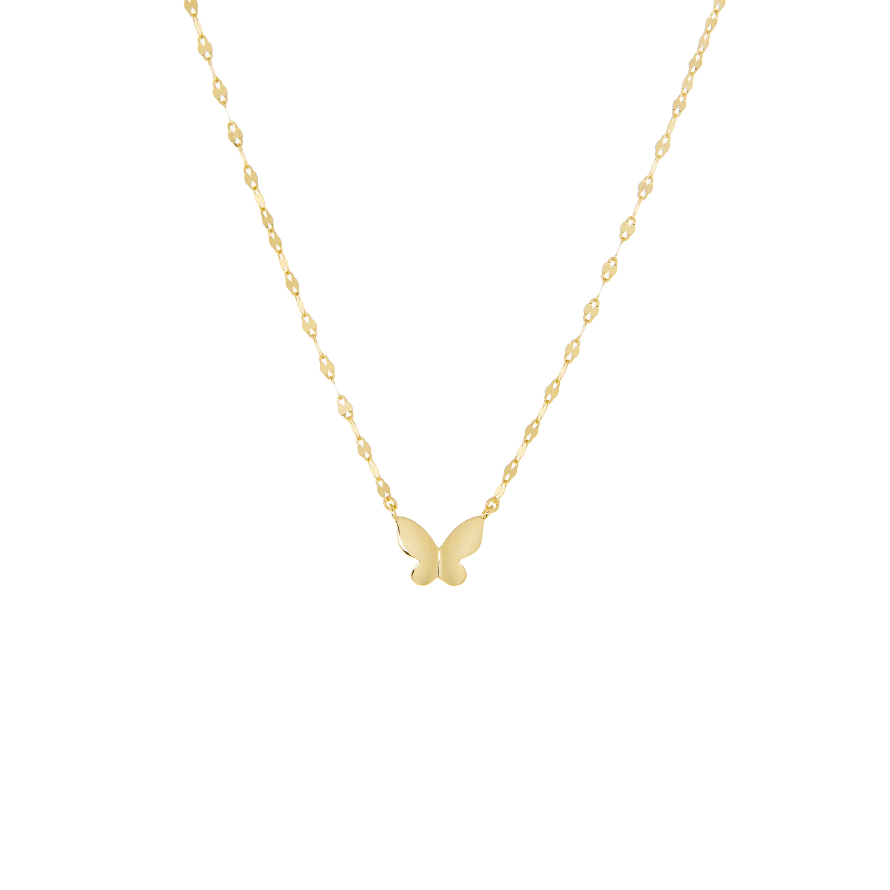 sterling silver/gold plated dainty butterfly pendant necklace