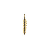 Feather Charm with Pavé Center Strip