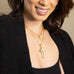 multi charm paperclip necklace