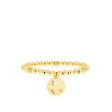 gem cut disc charm bracelet