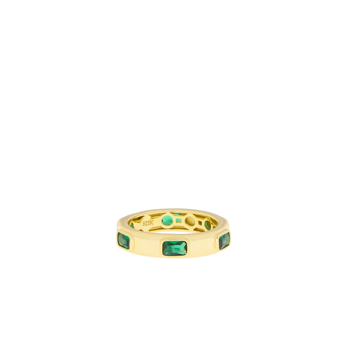 gold plated baguette eternity ring