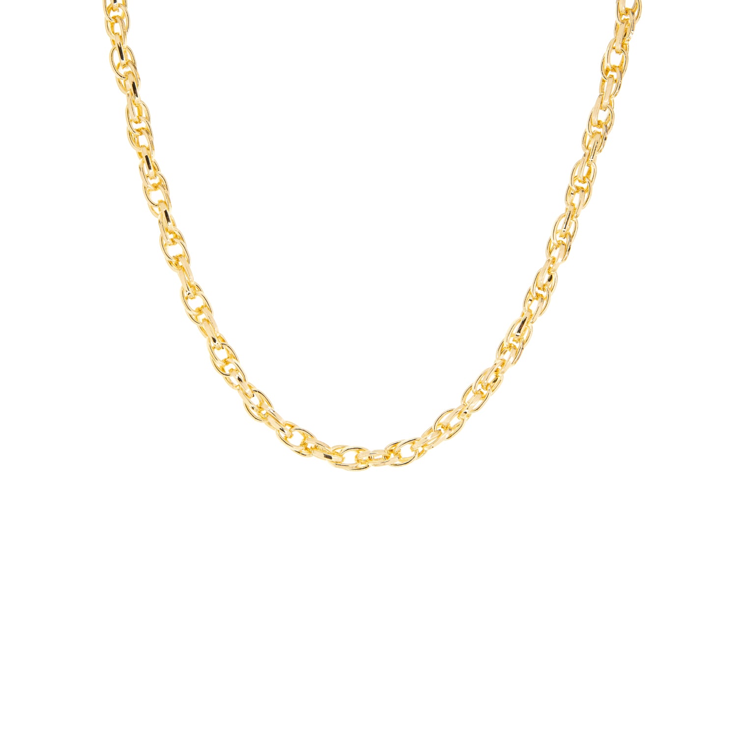 double oval link chain necklace