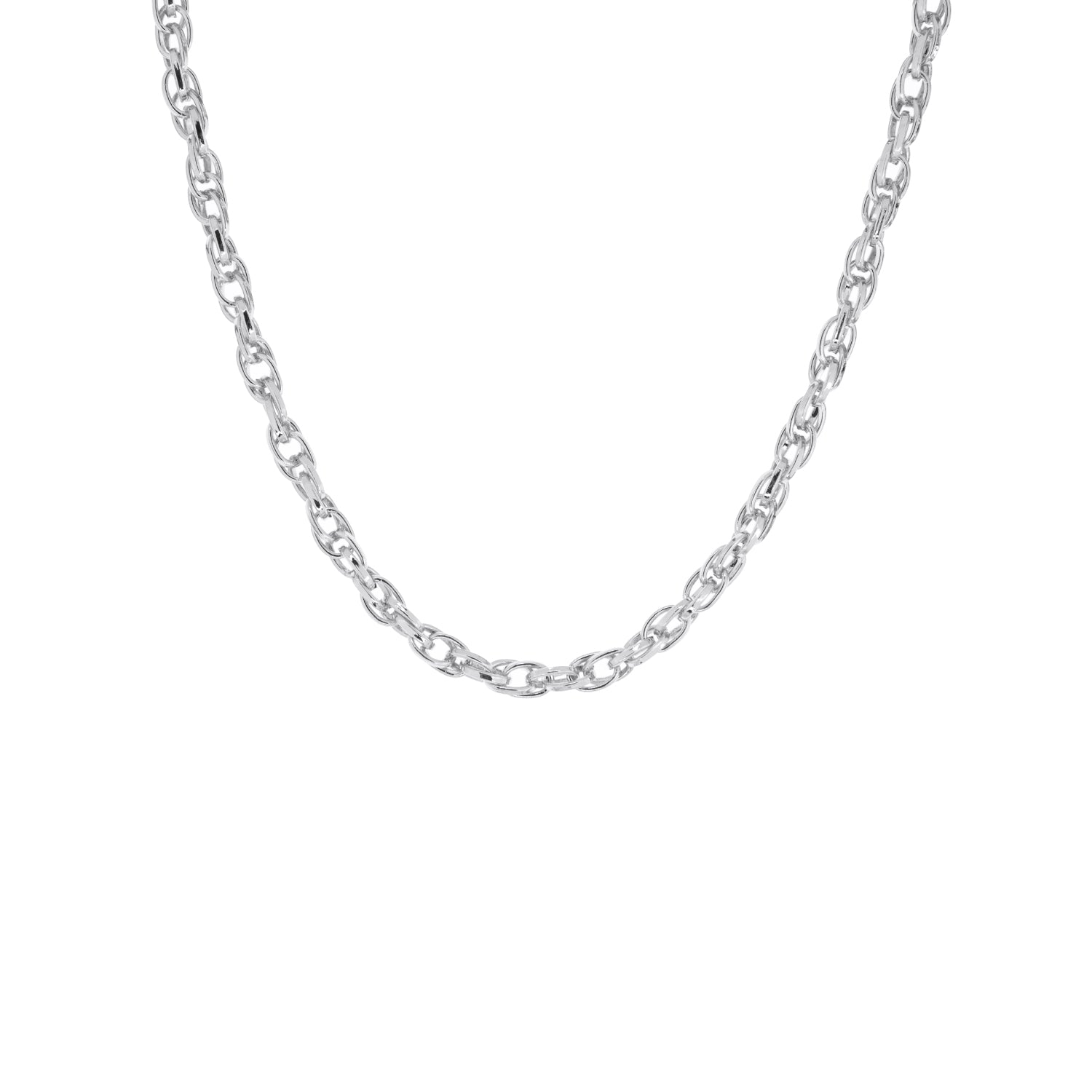 double oval link chain necklace