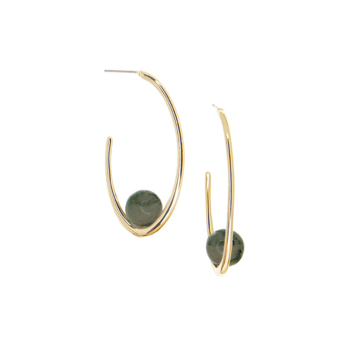 elongated natural stone hoop