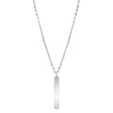 metal bar charm oval chain necklace