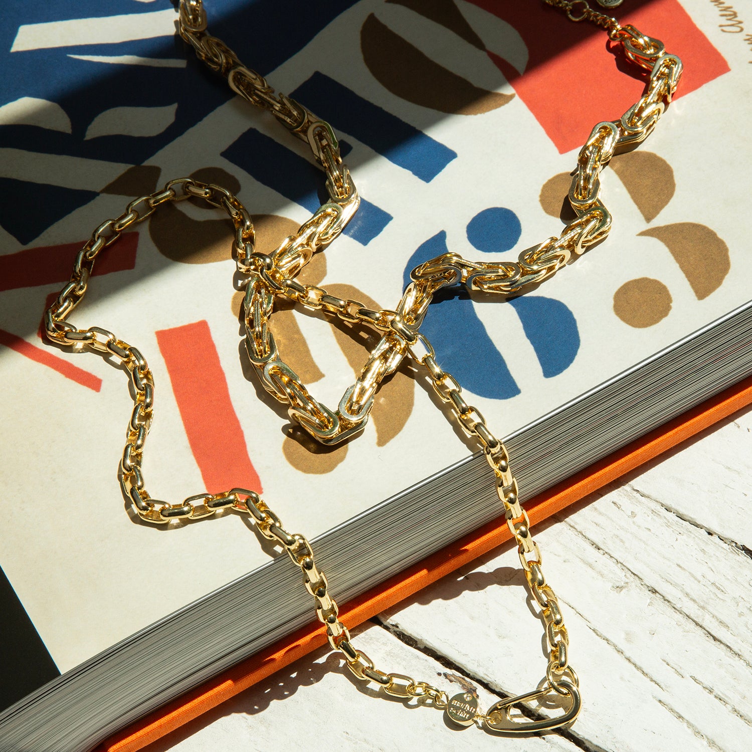 Short Rectangle Cable Chain Necklace