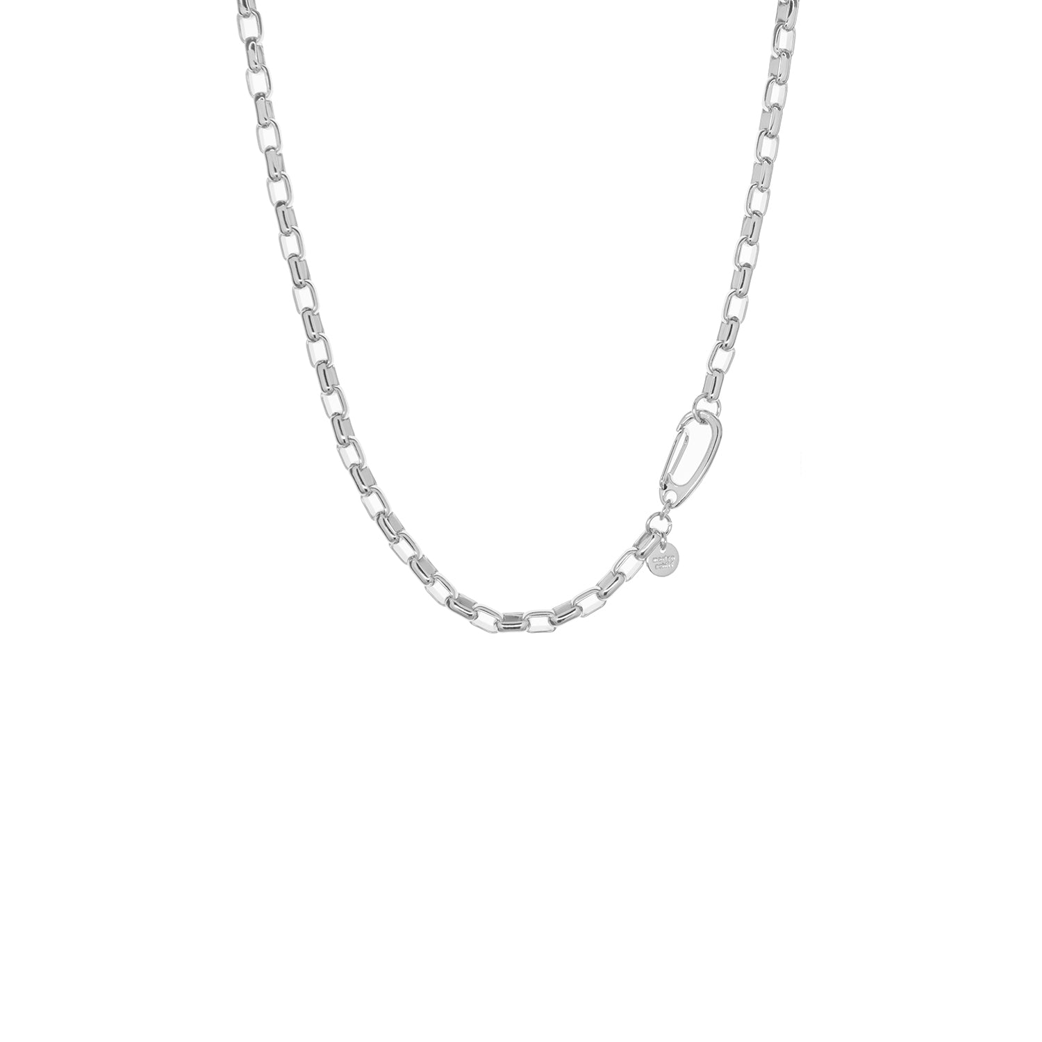 Short Rectangle Cable Chain Necklace