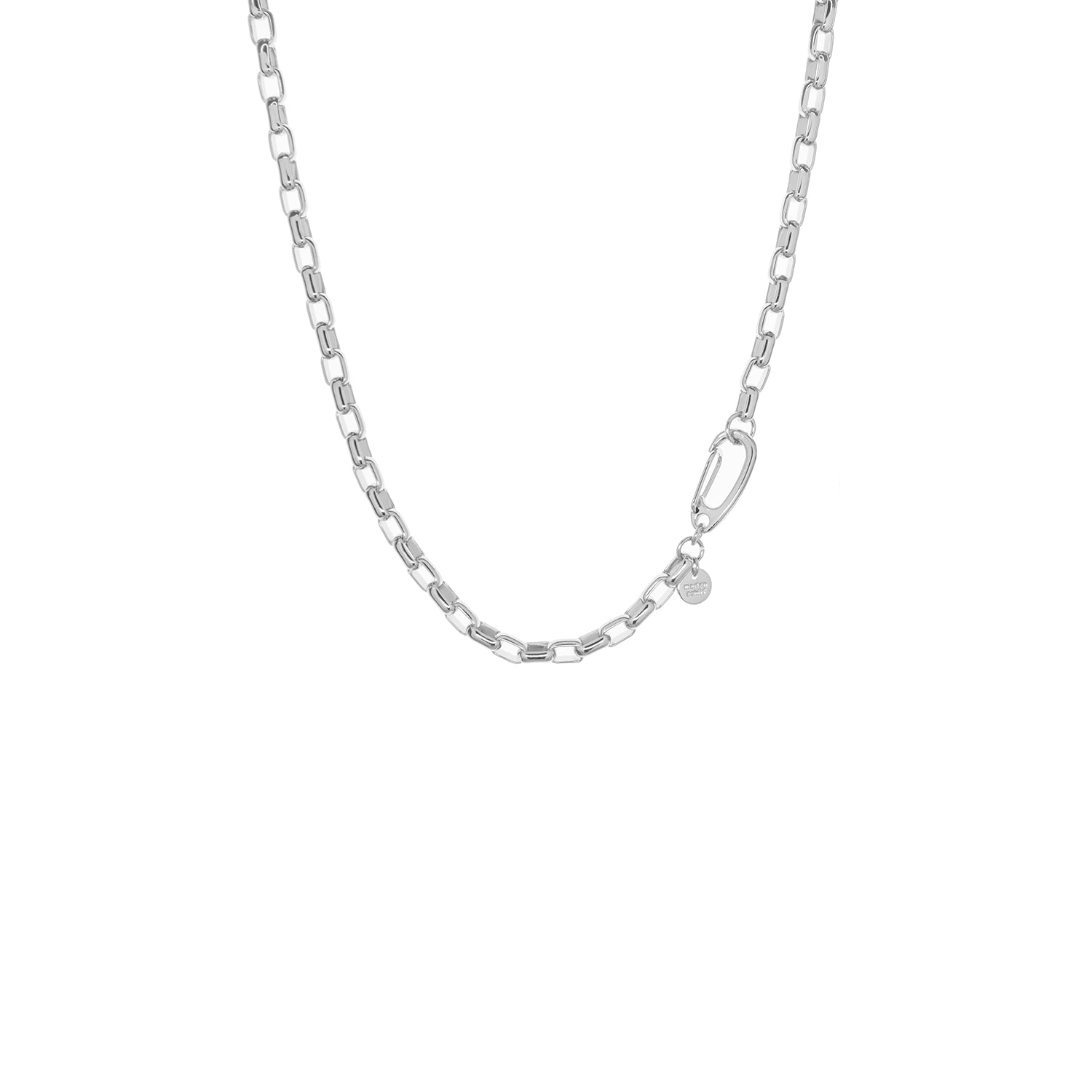 short rectangle cable chain necklace