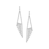 triangle fringe drop crystal earring