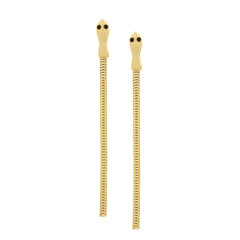 snake drop chain earring