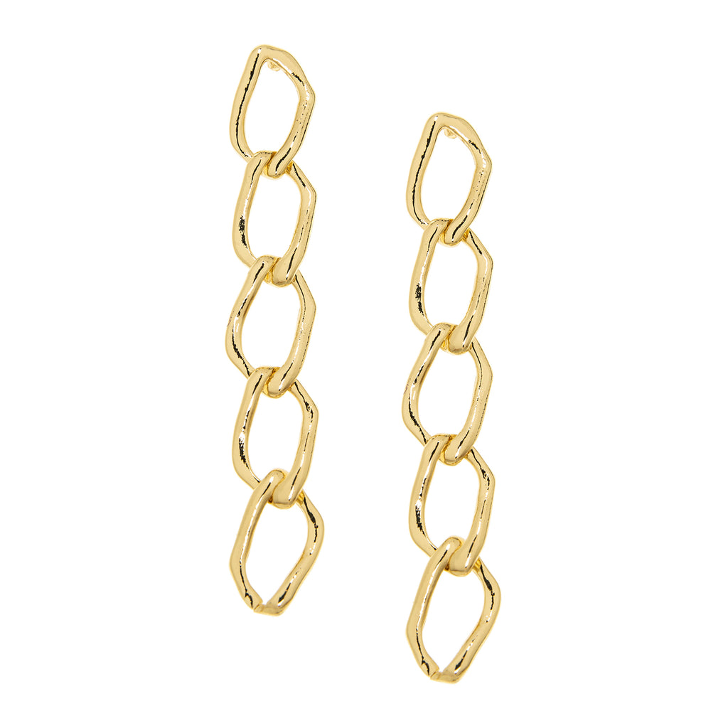 twisted curb link drop earring
