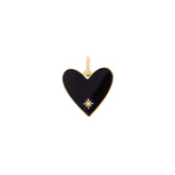 Large Enamel Heart Charm