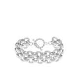 wide woven chunky toggle bracelet