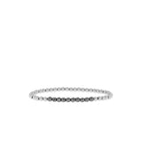 4mm Brass Ball Bracelet with Crystal Beads
