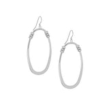 small oval drop earring with spacers