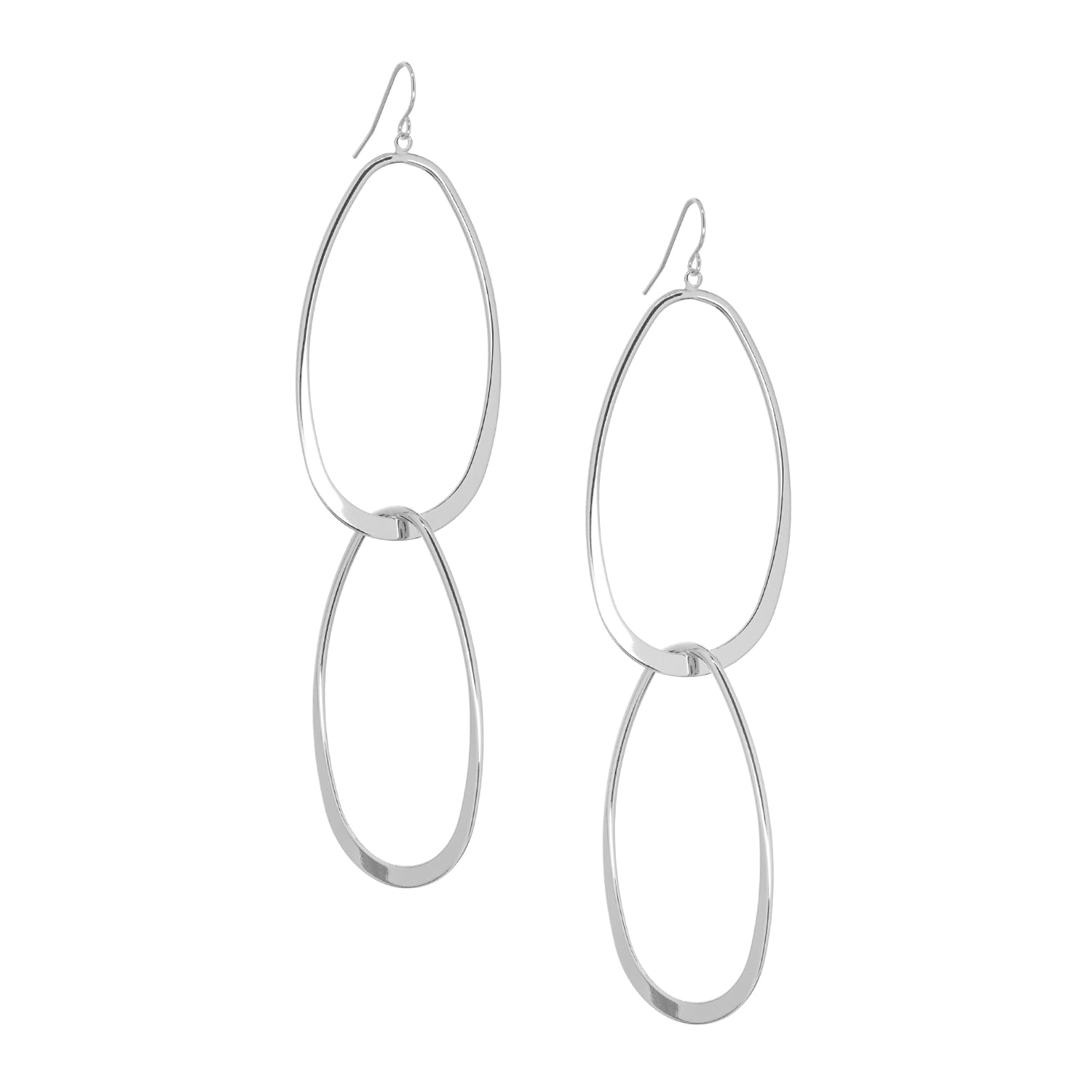 double oval link drop earring
