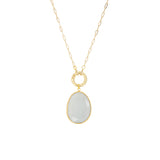 cat eye glass pendant necklace