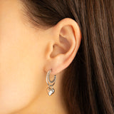 Layered Hoop with Heart Charm