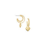 Layered Hoop with Heart Charm