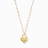 Link Chain Necklace with Heart Pendant