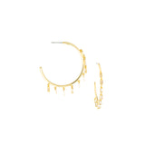 baguette charm hoop