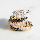 Gold Plated Adjustable Oval Pavé Ring